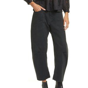 Nili Lotan Shon Carbon Slouchy Bowed Leg Pant Sz 10